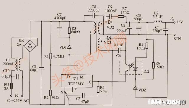 12v3a的开关电源输出电压不足,什么问题