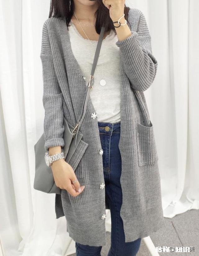 深灰，浅灰，牛仔蓝织毛衣，怎么搭