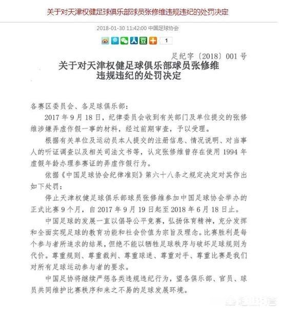 张修维年龄造假停赛9个月，你怎么看