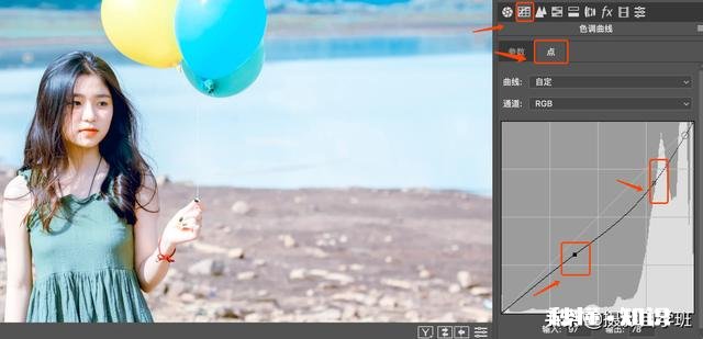 怎么用摄影修图软件ps把人像照片调成小清新色调