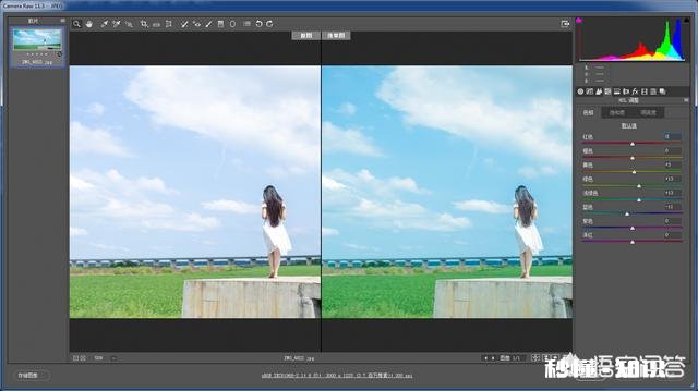 怎么用摄影修图软件ps把人像照片调成小清新色调