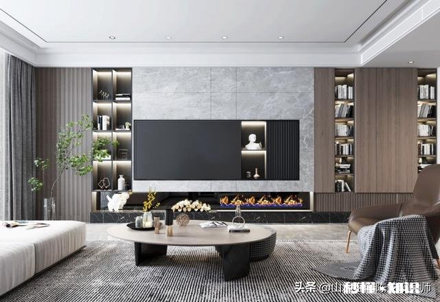 我的客厅想设计这样的电视背景墙，哪位大神还有类似的图片