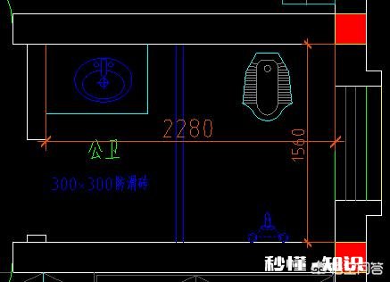 2350*1800的蹲坑卫生间,请问怎样的平面布局比较合理