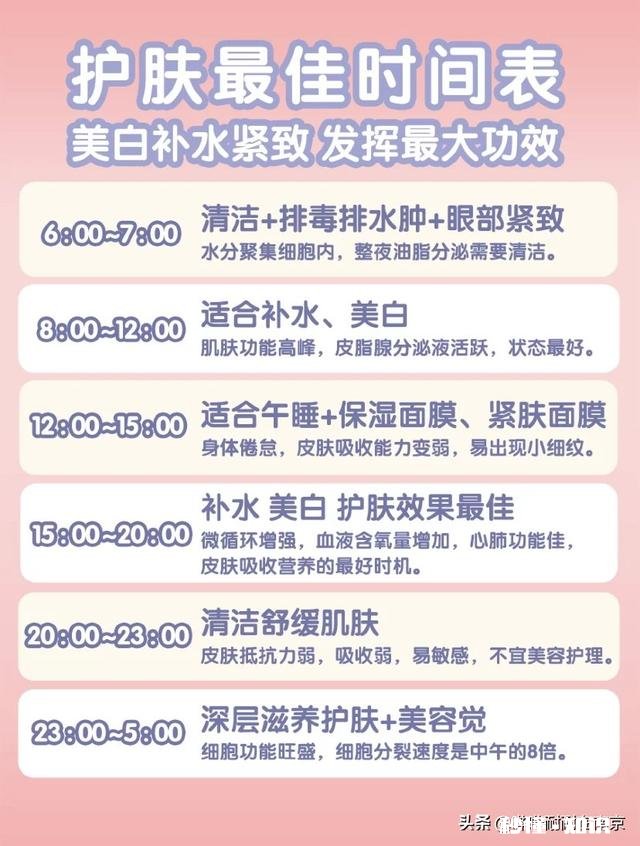 女人早上护肤好还是晚上护肤好