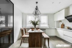 白色厨柜应配什么颜色的墙砖