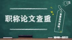 职称论文应该怎么样进行论文查重