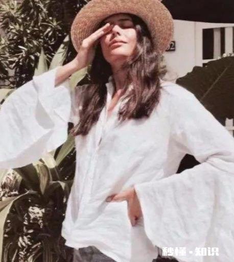 白色亚麻宽大衬衫型怎么搭配