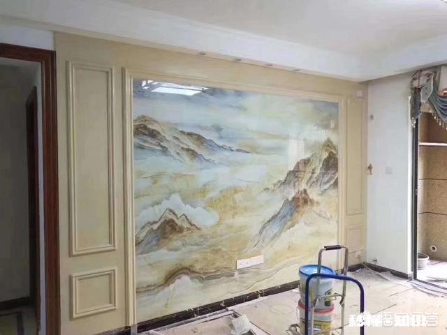 米黄墙布配哪种电视背景墙