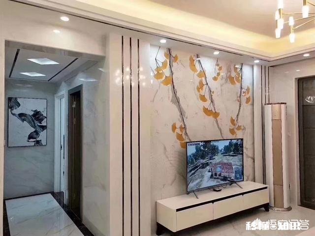 米黄墙布配哪种电视背景墙