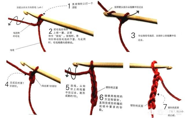 一起做手工,钩针编织要掌握几种基本的针法