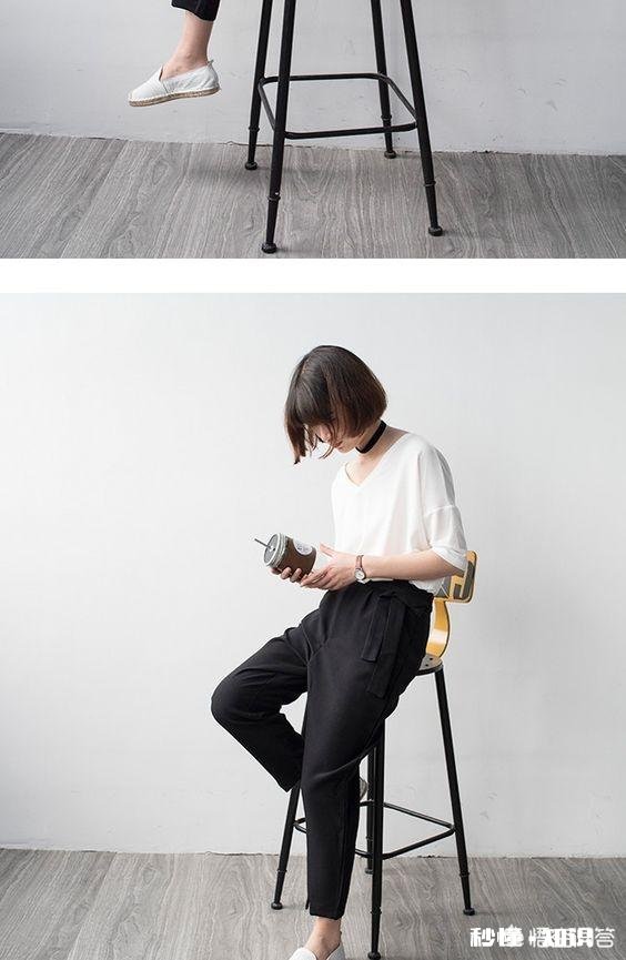 黑色的哈伦裤要怎么搭配