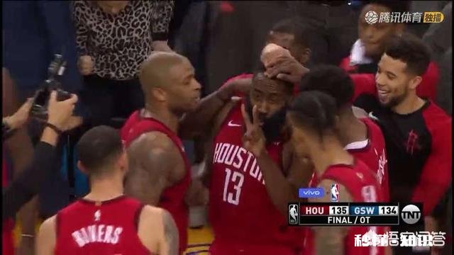 1月4日哈登绝杀后伸出两根手指，是在暗示赢勇士2场吗