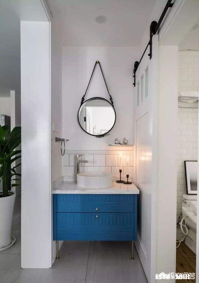 干湿分离的洗手池未装修,这个位置的下水管道怎么设计好看实用