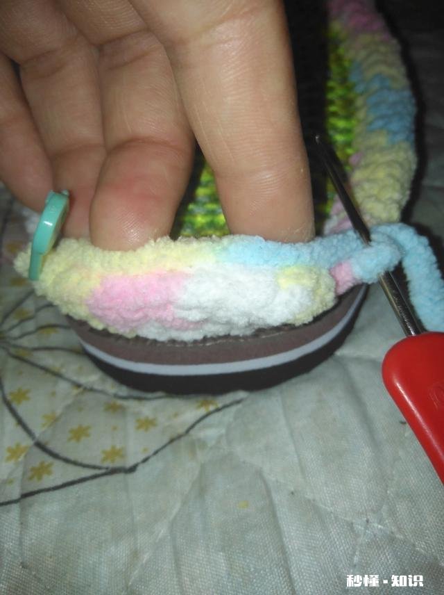 毛线钩针编织拖鞋毛线拖鞋怎么钩