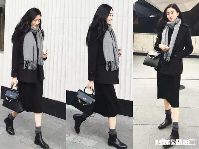 黑色短靴如何搭配上装和下装比较好看