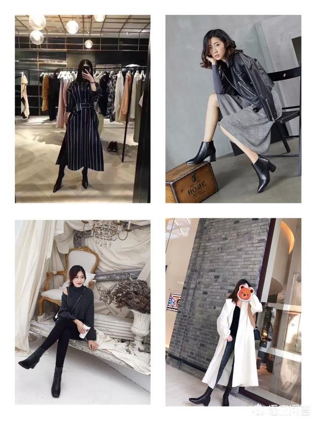 黑色短靴如何搭配上装和下装比较好看