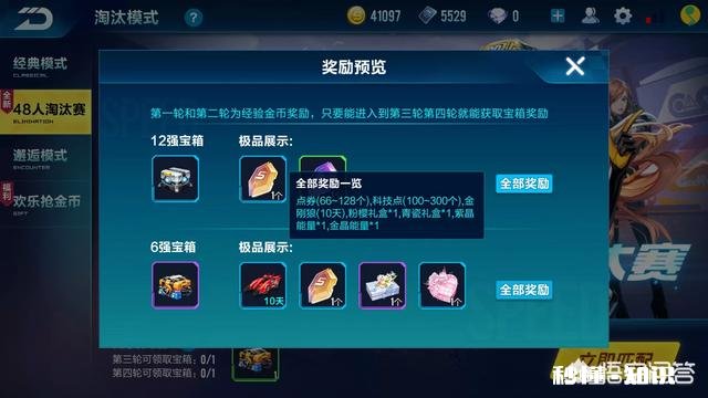 QQ飞车手游新出的48人淘汰赛奖励是什么