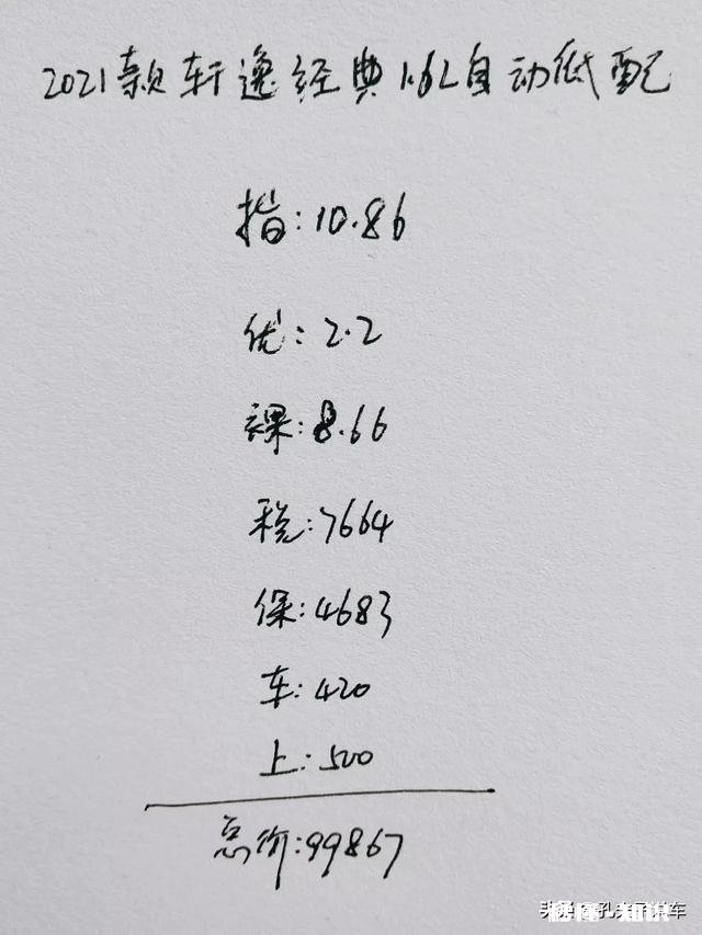 轩逸经典最低多少钱