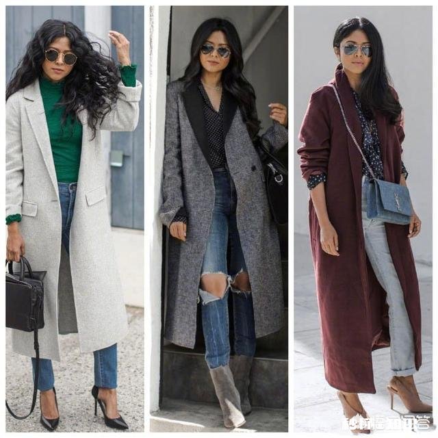 求长款呢大衣冬季颜色选择和搭配，有哪些指导建议，时尚显瘦显高