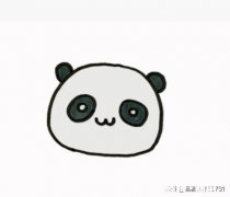 怎么画熊猫头