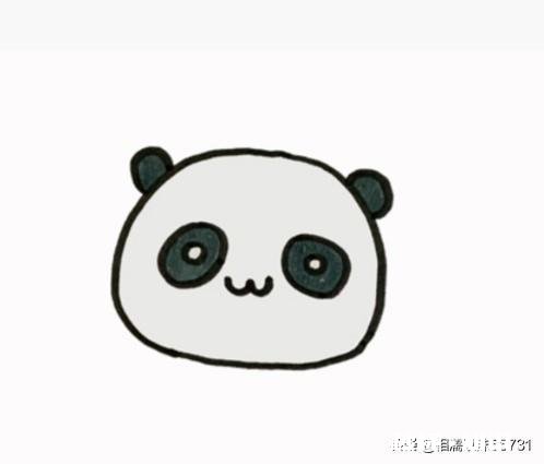 怎么画熊猫头