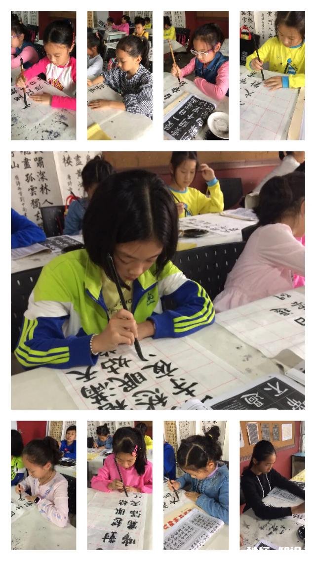 这是孩子书法班的字头，写得怎么样