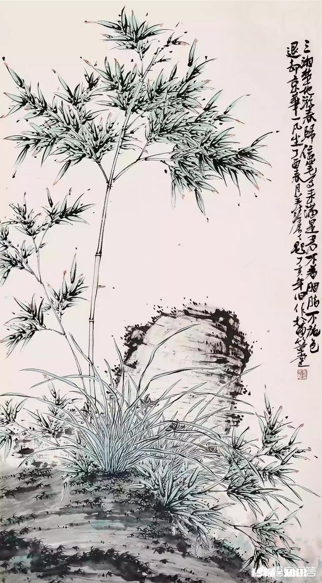 竹子姜子龙的大写意墨竹