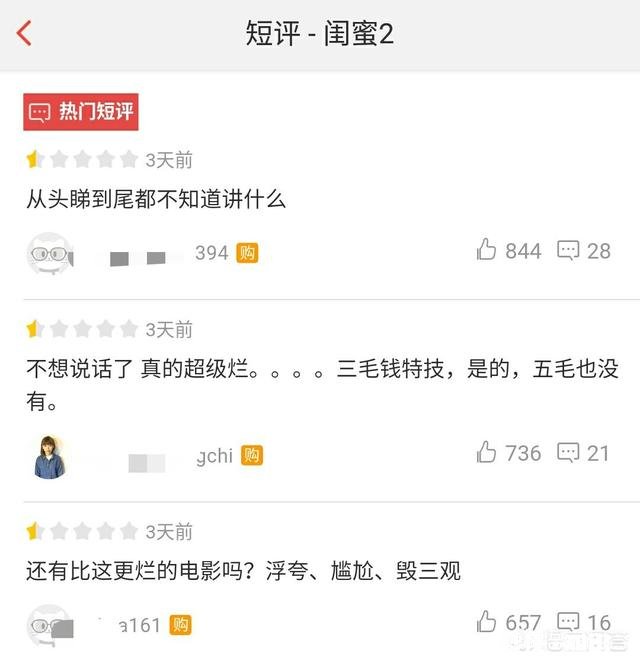 《闺蜜2》豆瓣评分2.8是否提前预定2018最烂片