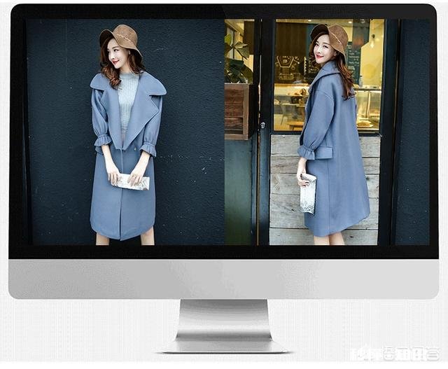 蓝色泡泡袖大衣配什么鞋子好看