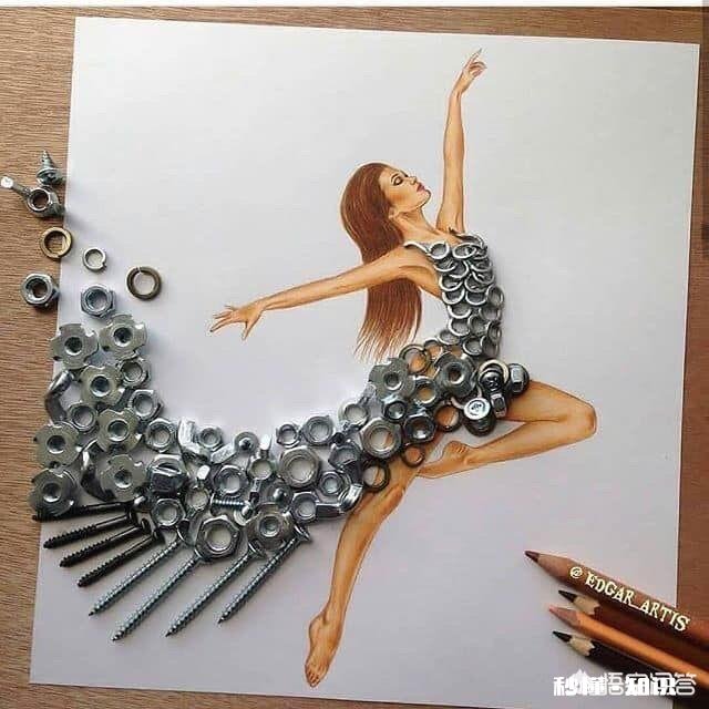 用不同的元素怎么组合肖像作品