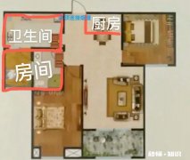 此房型，怎么二房变三房。99.1平