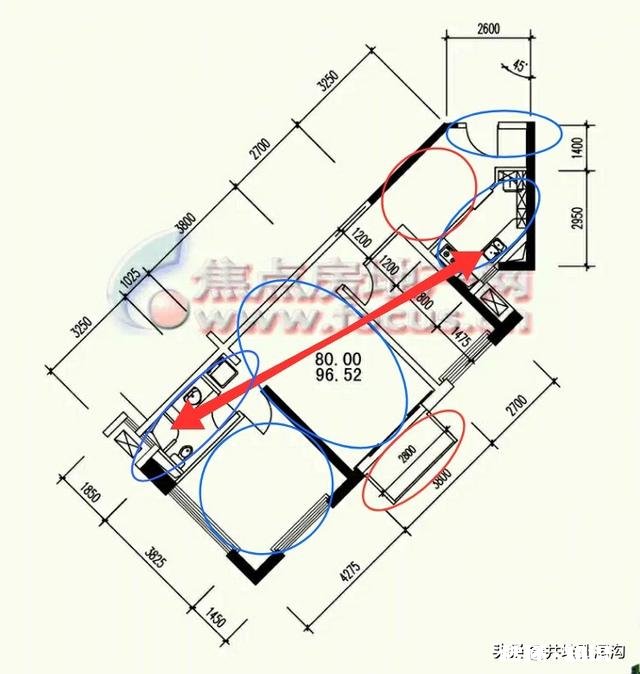 94平的两居异型，如何减少空间浪费增加一间多功能房
