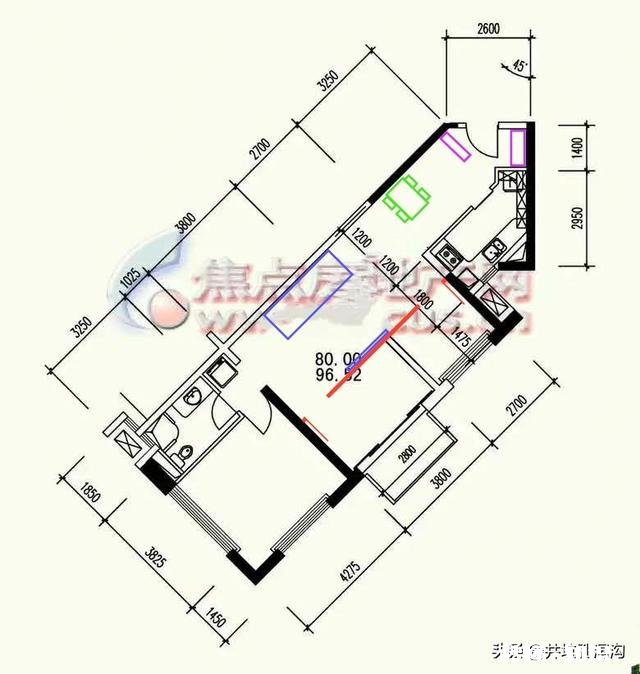 94平的两居异型，如何减少空间浪费增加一间多功能房