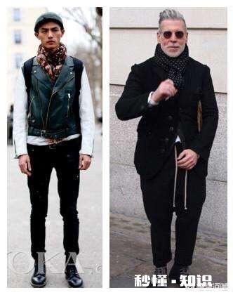 男生穿黑色外套搭配什么颜色围巾好看