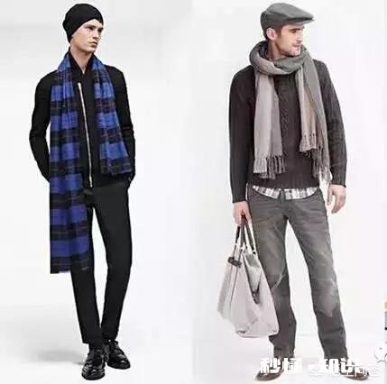男生穿黑色外套搭配什么颜色围巾好看