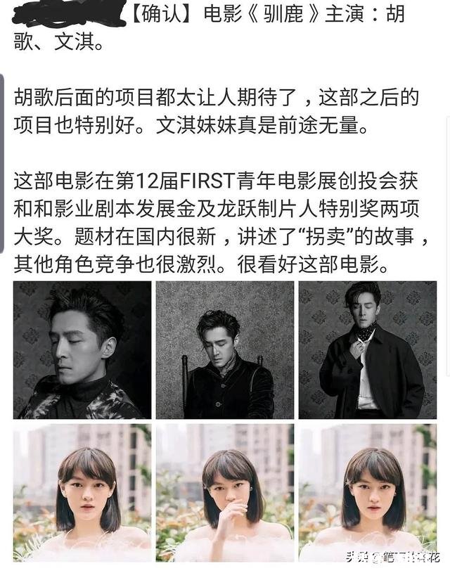 男神胡歌最近有新作品吗