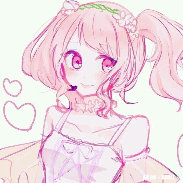 求这样的粉色动漫头像是粉色动漫头像都行