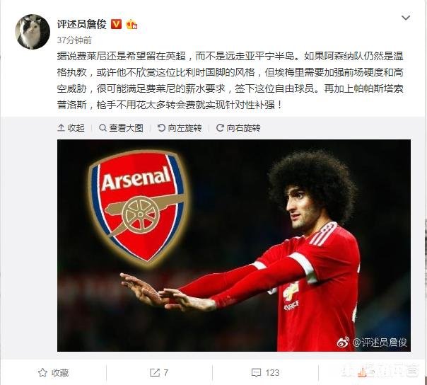 阿森纳新帅看上曼联中场费莱尼，“蓬蓬头”真的适合枪手吗