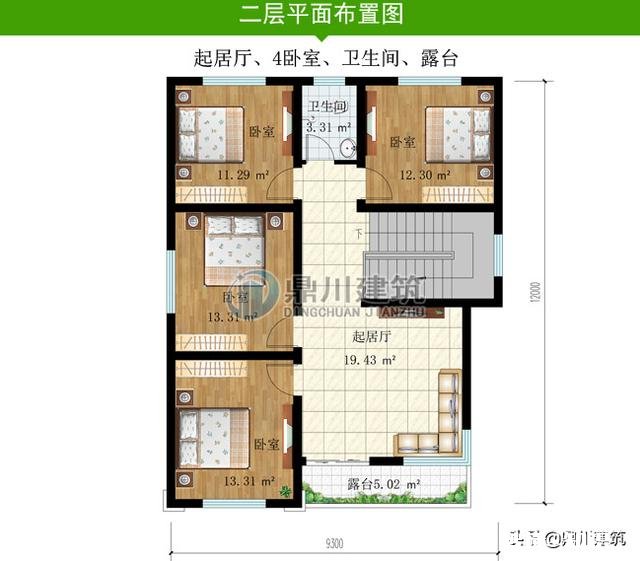 开间10米，进深12米，做一栋小别墅二层半，需要多少钱
